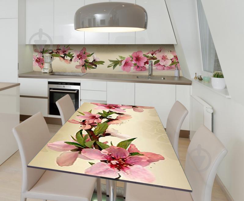 Наклейка виниловая на стол Zatarga  "Розовая сакура"  600х1200 мм