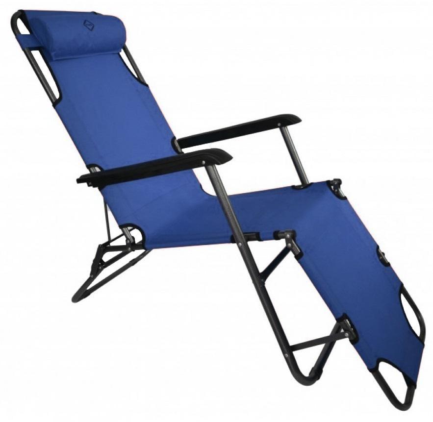Шезлонг лежак Bonro 178 см Темно-синий (70000007)