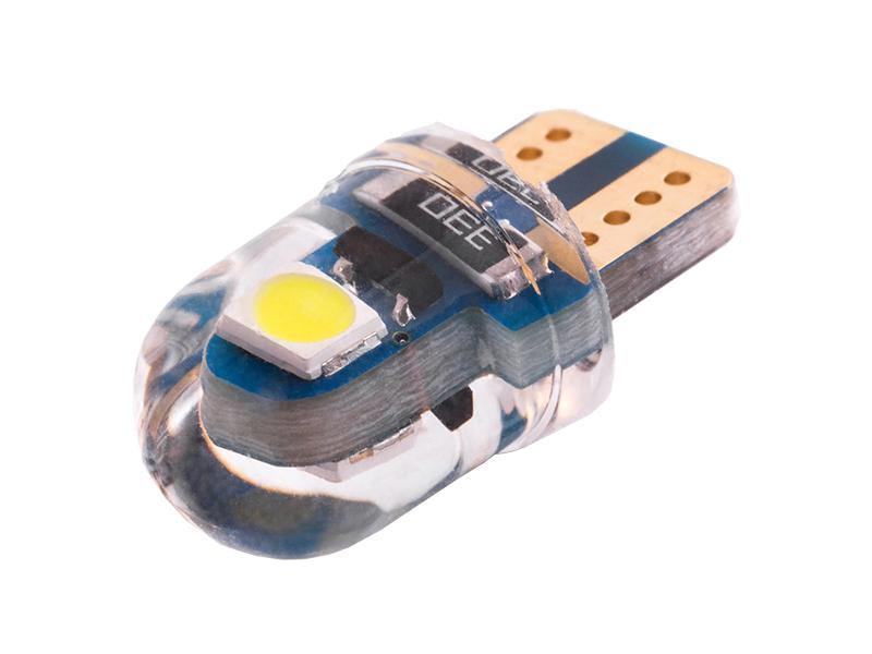 Автомобильная лампа светодиодная LEDUA T10-3030-2 SMD силикон 1W 12V Белый (2645)