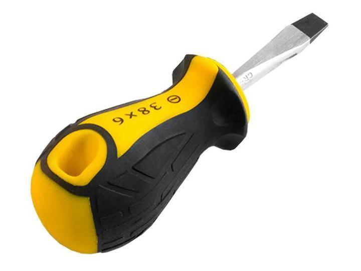 Викрутка плоска Lemanso 6x38 Жовто-чорний (LTL30001)