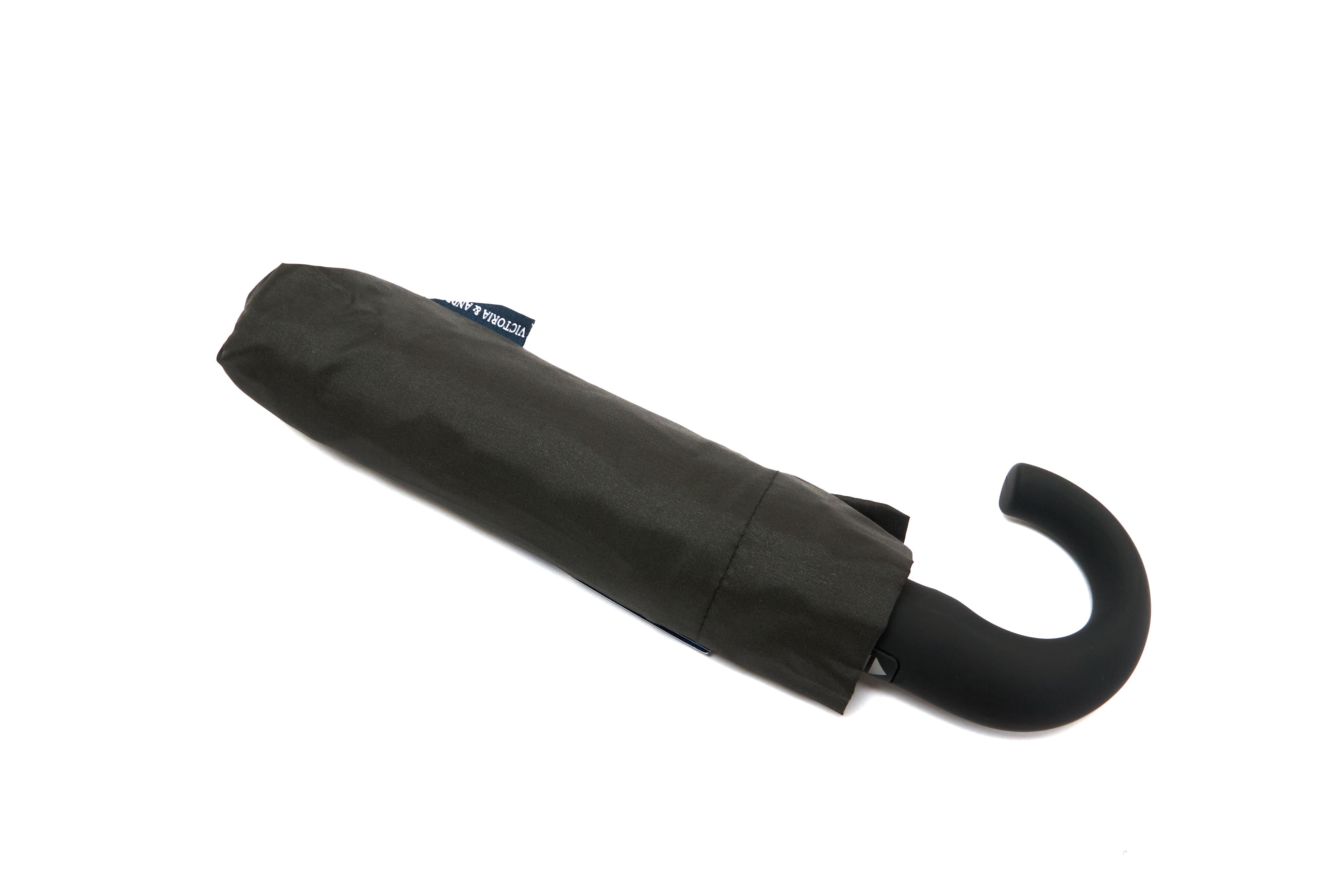 Зонт мужской автоматический с ручкой крючок Черный (8620)