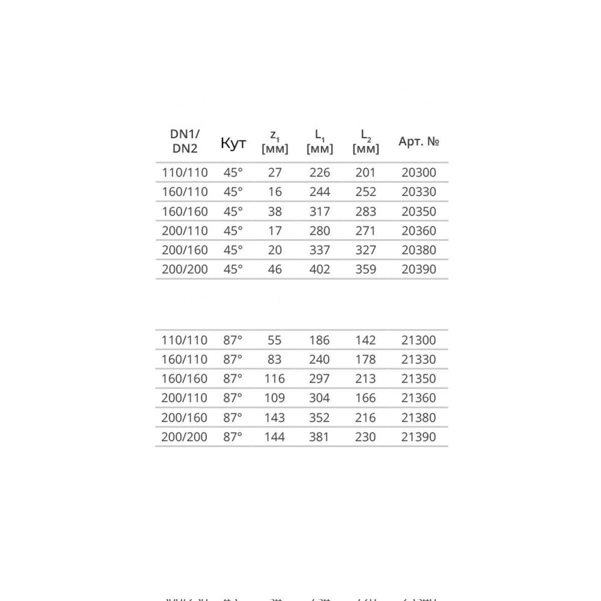 Тройник канализационный Magnaplast KG ПВХ 160x110 мм 87° (21330) - фото 3