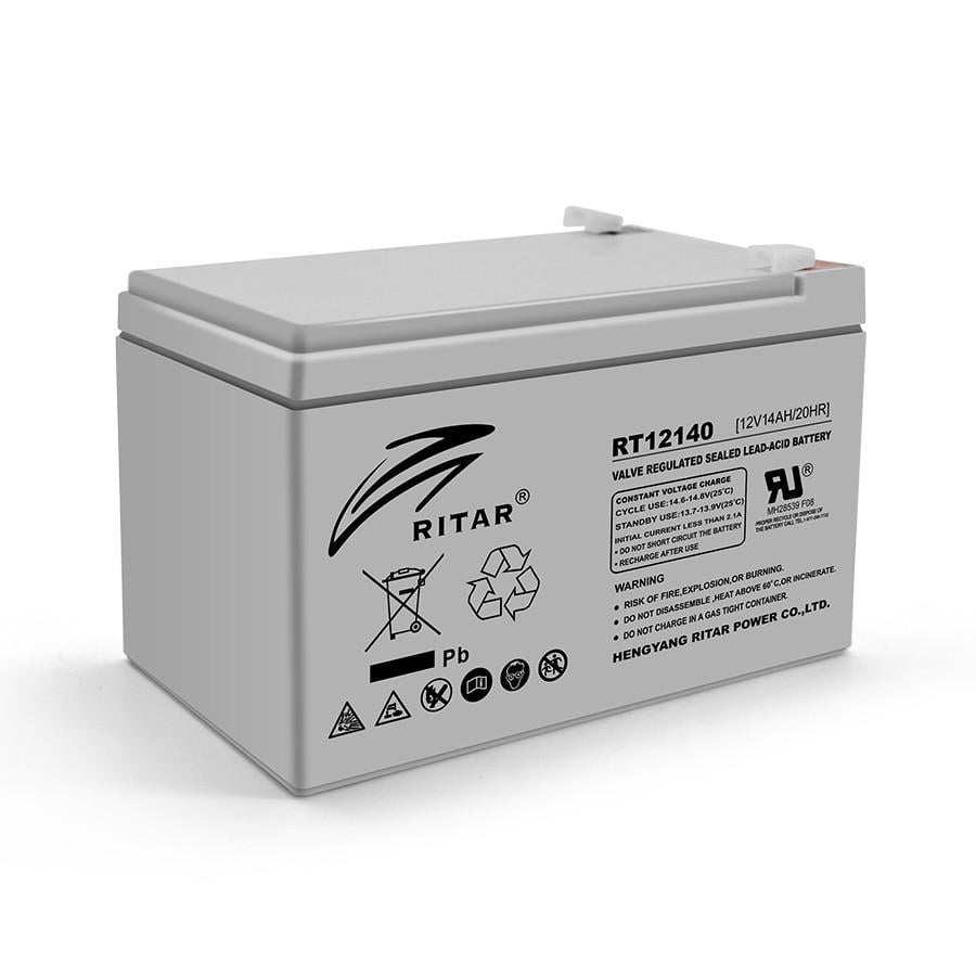 Батарея акумуляторна AGM RITAR RT12140H Gray Case 12V 14.0Ah