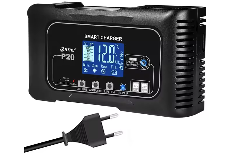 Зарядний пристрій HTRC P20 12V20A /24V10A для гелевих/AGM/LiFePO4 акумуляторів