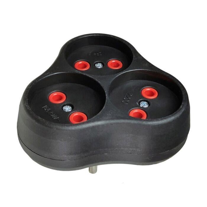 Трійник Neomax NX1115 без заземлення Чорний (27848386)