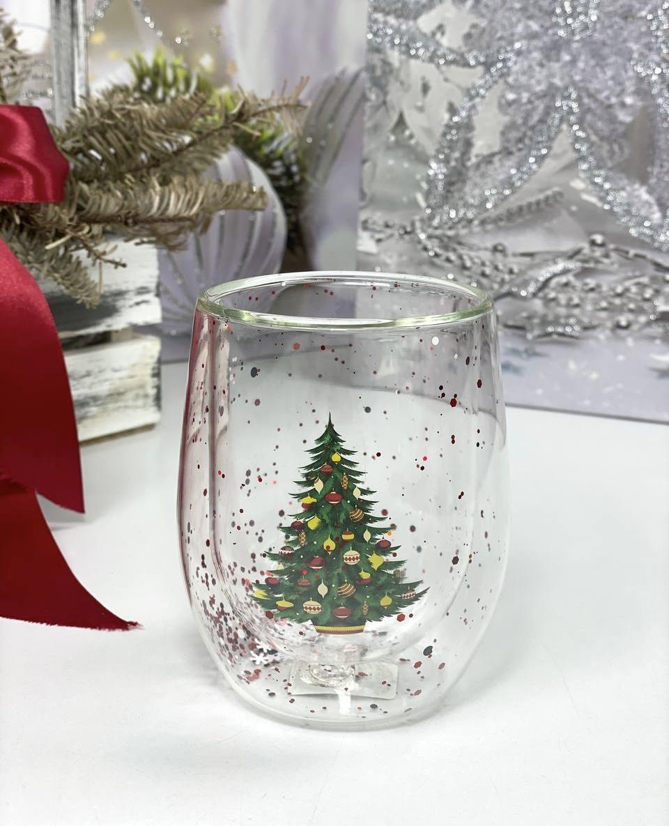 Склянка з подвійним склом Святкова ялинка 330 мл (762) - фото 2 Склянка з подвійним склом Святкова ялинка 330 мл (762) - фото 2