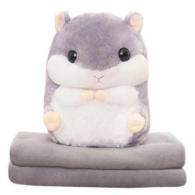Плед одеяло Хомяк 3в1 плед/игрушка/подушка 45 см Плед одеяло Хомяк 3в1 плед/игрушка/подушка 45 см