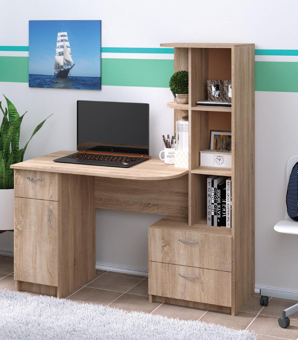 Стол письменный Фаворит130х60х75 см Сонома (00008pehot)