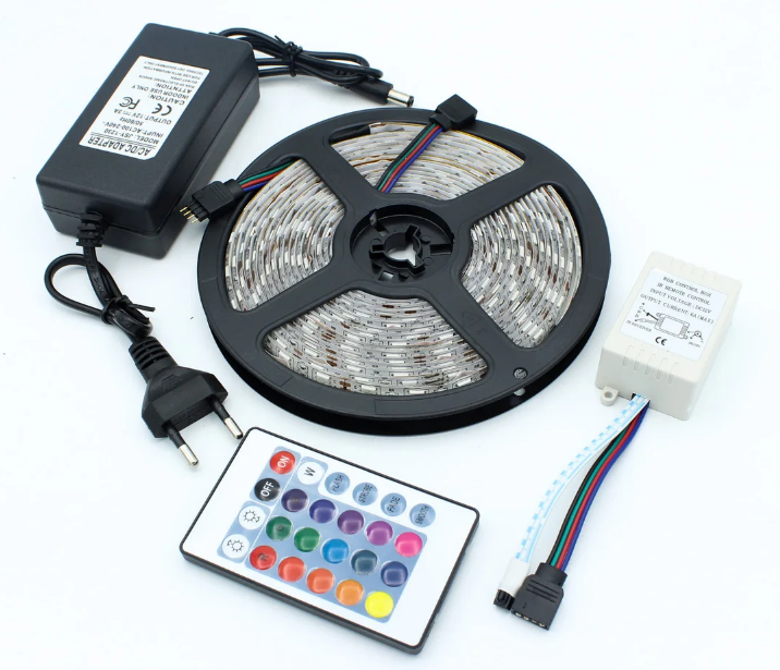 Светодиодная лента RGB 5050 с блоком и пультом управления 5 м (14851997)