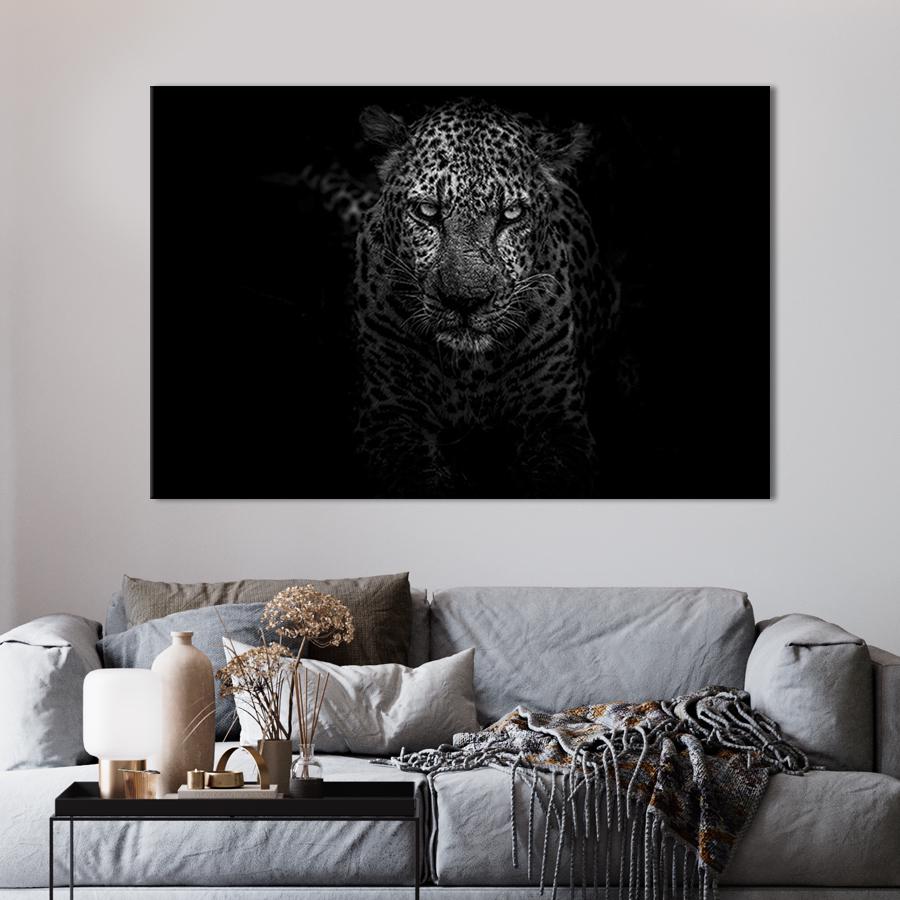 Картина на холсте Мрачный ягуар 51x34 см (180-1)