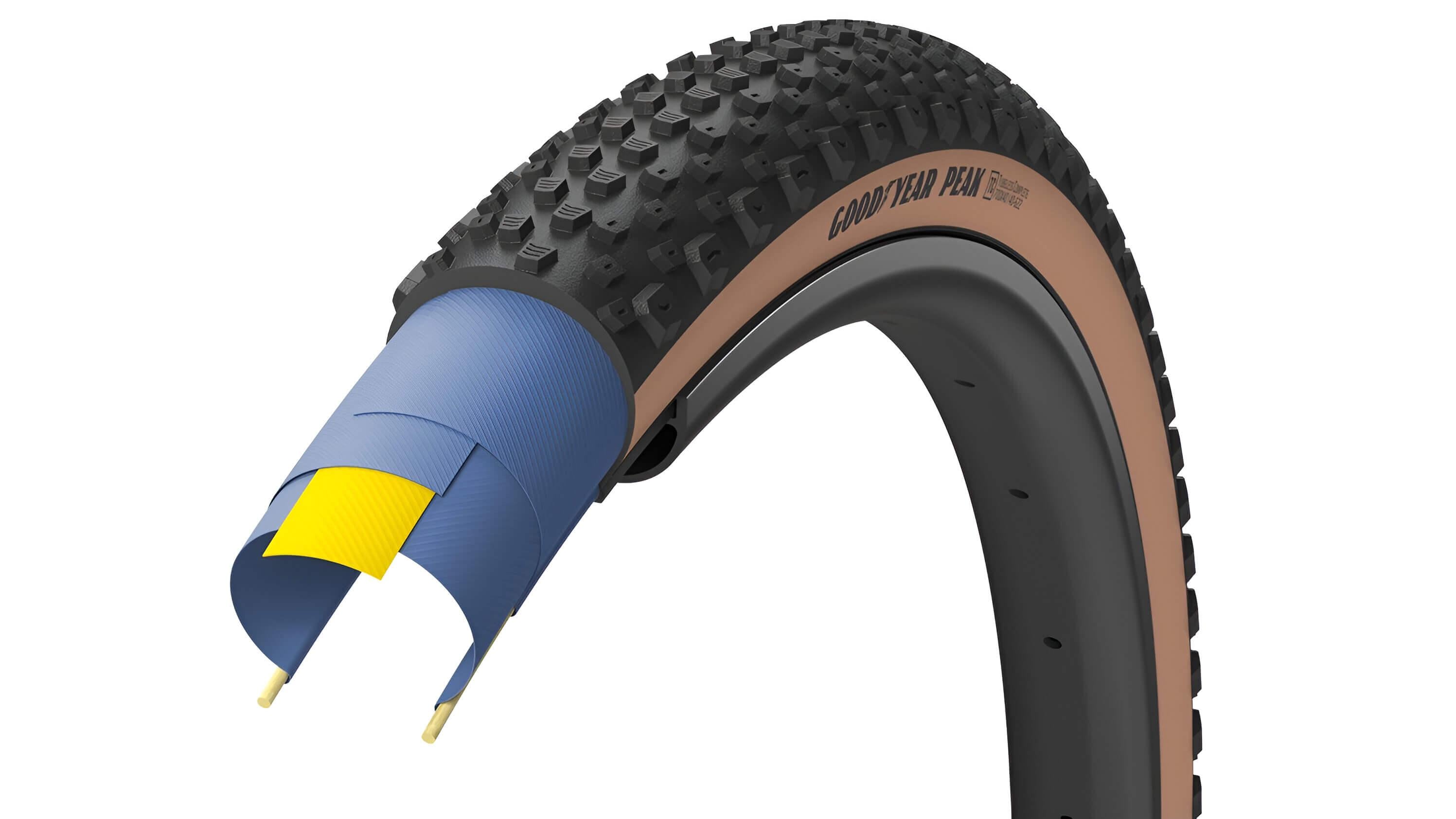 Покрышка велосипедная GoodYear PEAK Ultimate Tubeless Complete 700x40/40-622 Black/Tan (TIR-99-34)