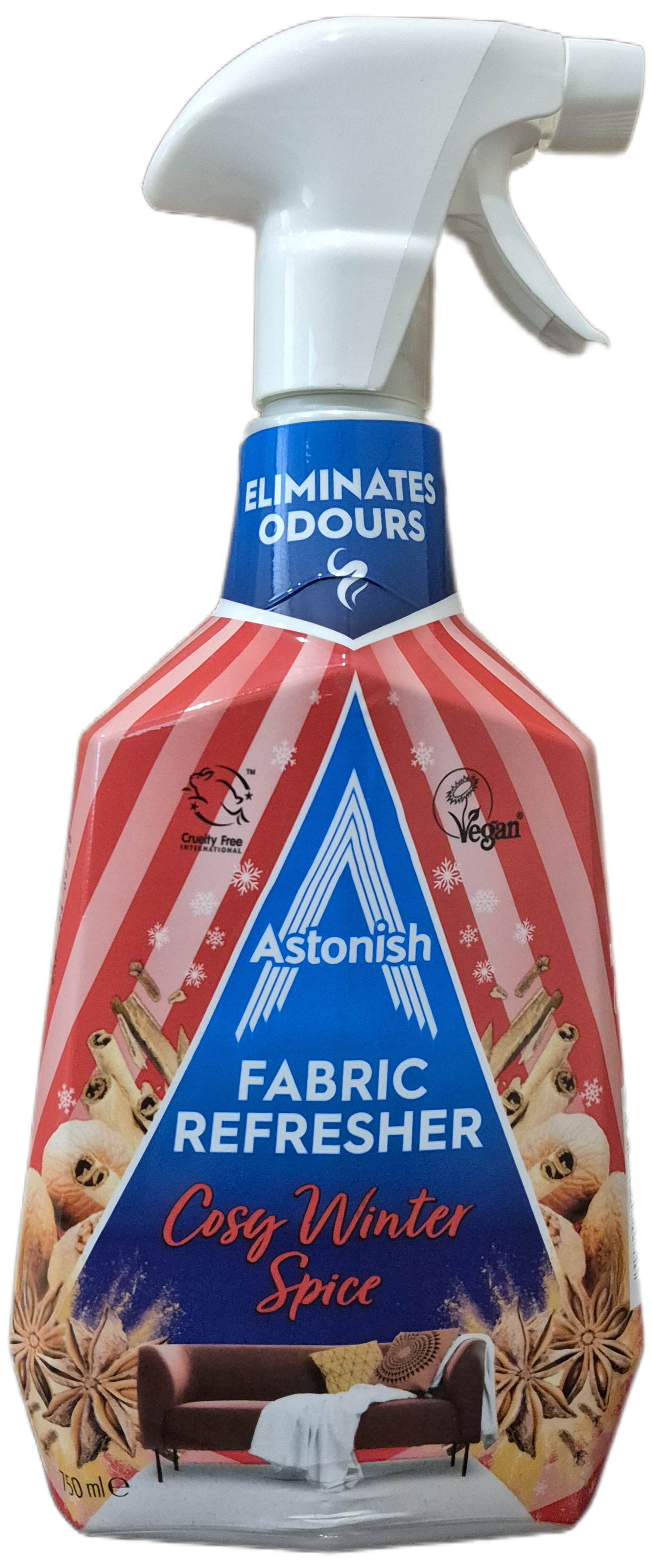 Освіжувач для текстилю Astonish Fabric Refresher Зимові спеції 750 мл (33357990)