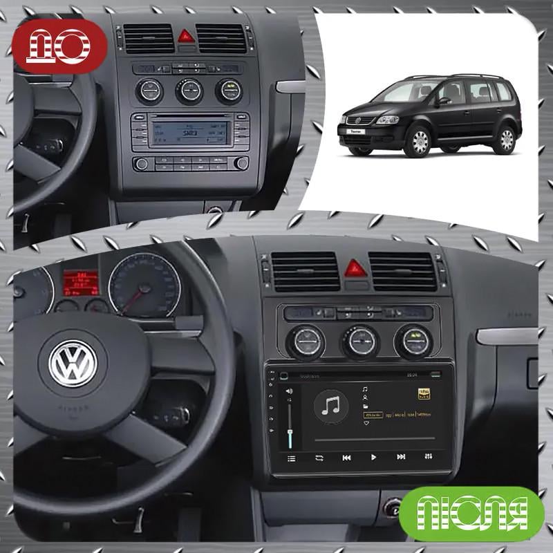 Магнитола штатная Lesko 10" для Volkswagen Touran I 2003-2006 4/32Gb 4G Wi-Fi GPS Top - фото 3