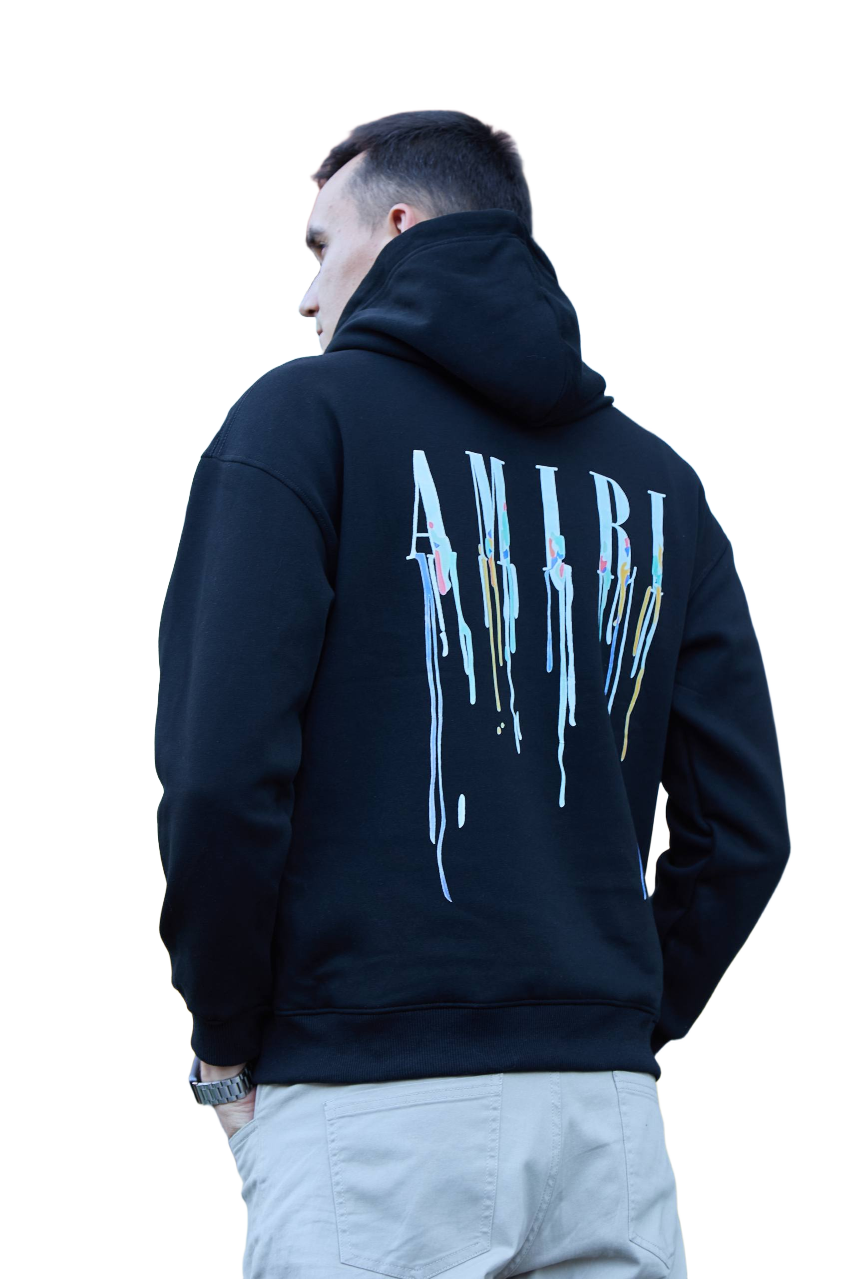 Худи мужское Amiri S/M/L/XL Черный/Белый