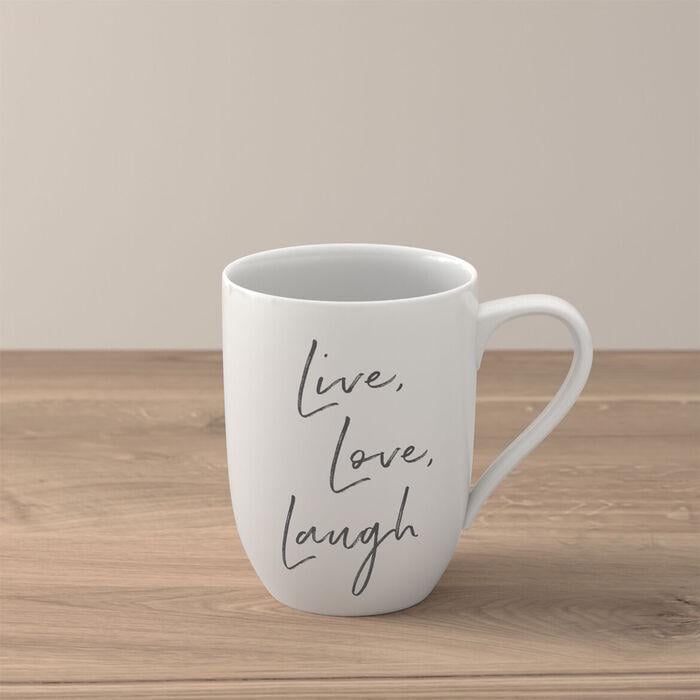 Чашка Villeroy & Boch Live Love Laugh Statement 340 мл Белый (2608601)