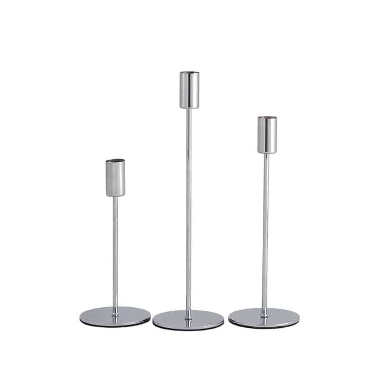 Набор подсвечников на 1 свечу 3 шт. Серебрянный (TY001Silver)
