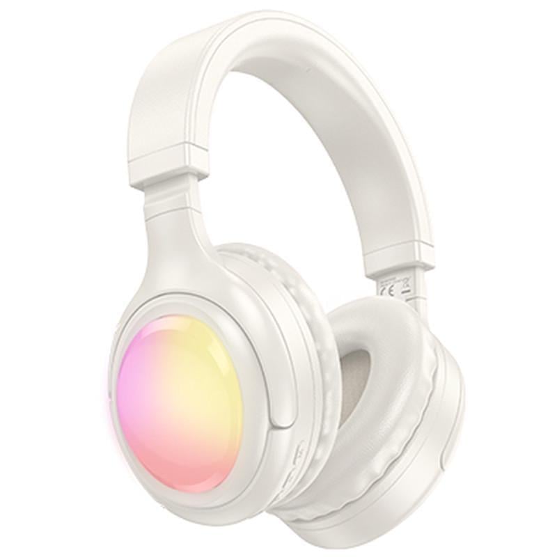Наушники накладные беспроводные Hoco W48 Focus Milky White (00000071309_2)