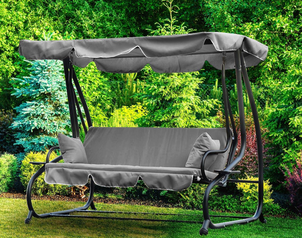 Садовая качель GardenLine Venera 210x120x170 см Grey