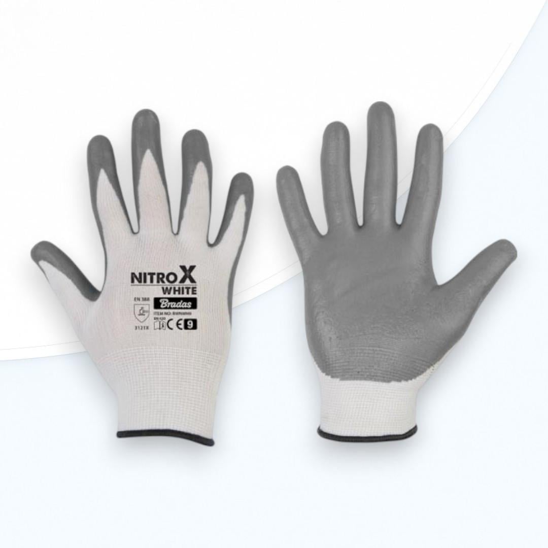 Перчатки защитные Bradas NITROX нитрил р. 9 White (2382835517)