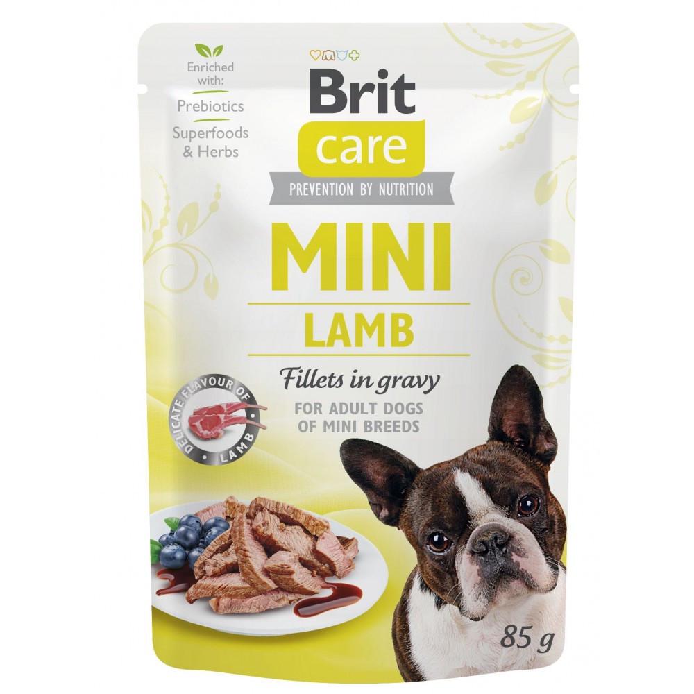 Корм влажный Brit CARE Mini для взрослых собак филе с ягненком в соусе 85 г (8595602560301)