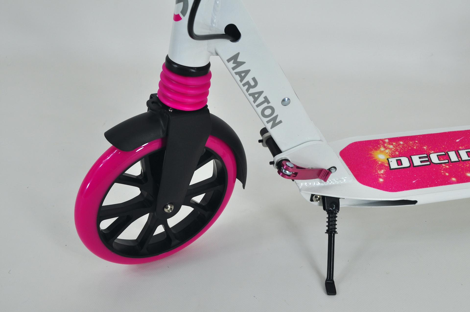 Самокат Maraton Decider з амортизаторами та підногою + ремінь Рожевий - фото 8 Самокат Maraton Decider з амортизаторами та підногою + ремінь Рожевий - фото 8