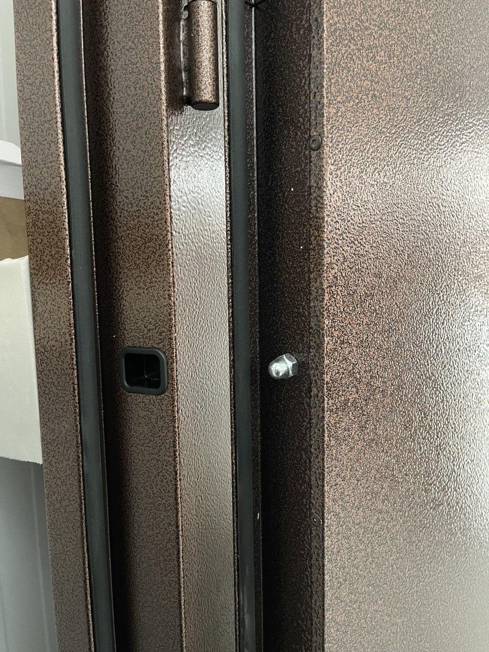 Двері вхідні Ваш ВиД технічні 2 листи металу з лиштвою з четвертю 55 мм 850/950х2040х50 мм Л/П Коричневий - фото 3