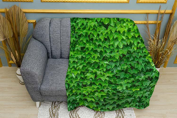 Плед Wall Green leaves плюш однослойный 150х210 см (114062-1) Плед Wall Green leaves плюш однослойный 150х210 см (114062-1)