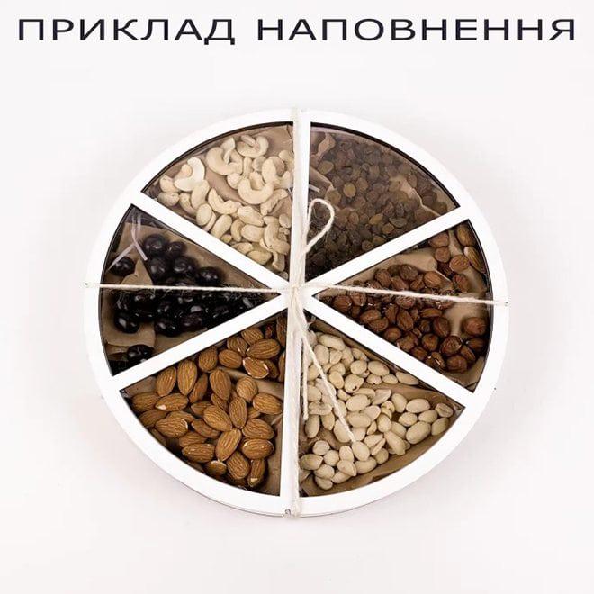 Коробка подарочная Flora круглая с прозрачной крышкой на 6 отделений Белый (33279) - фото 2