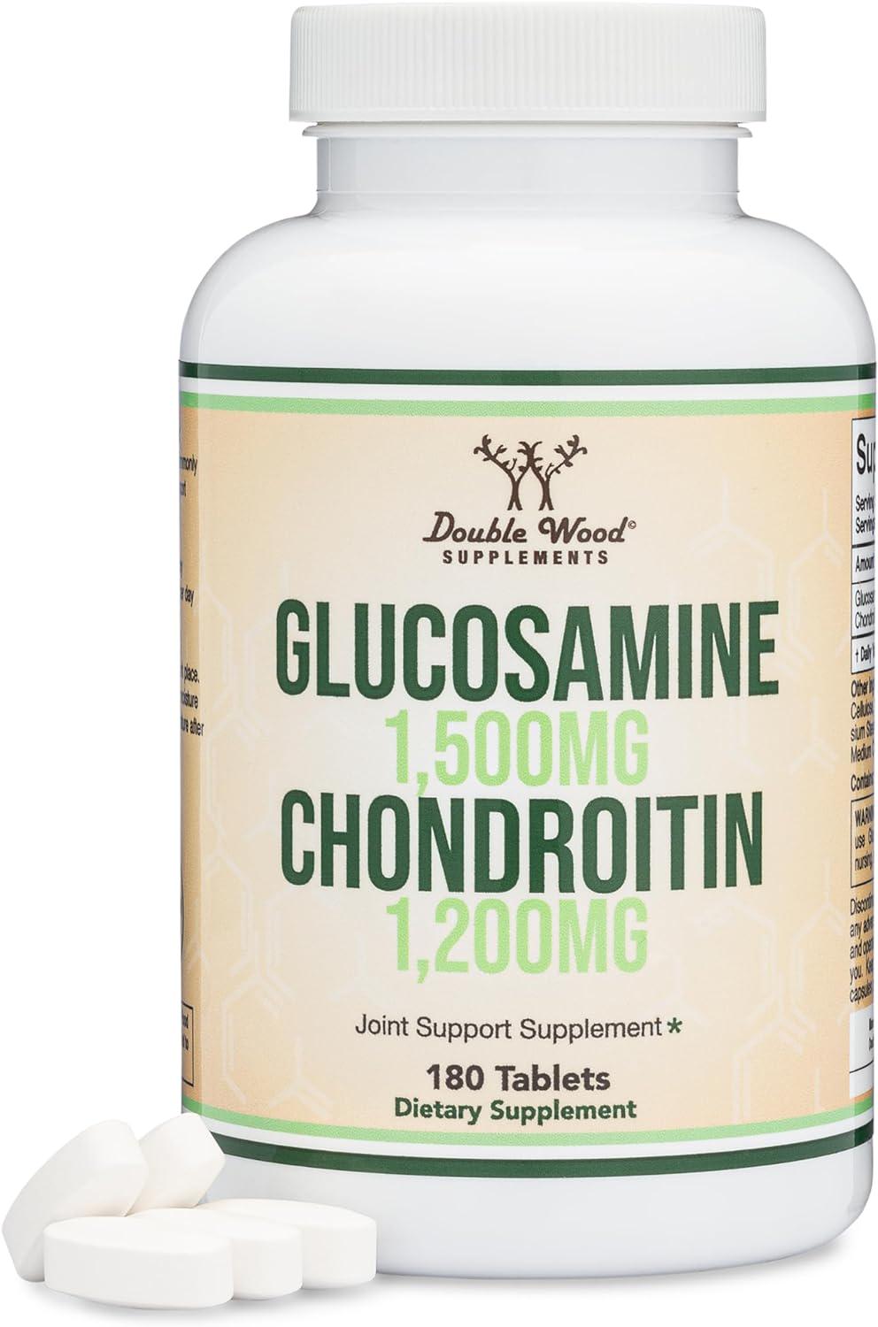 Глюкозамін та хондроїтин Double Wood Glucosamine Chondroitin 1500 mg 1200 mg 180 таблеток - фото 4