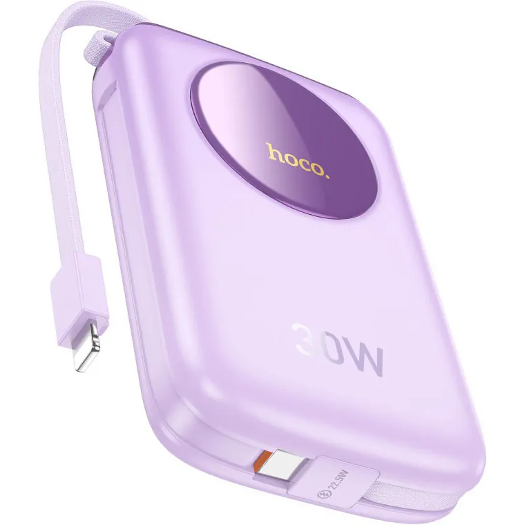 Зовнішній акумулятор Hoco Lucky Q19 10000 mAh 30W Purple (610780) - фото 3 Зовнішній акумулятор Hoco Lucky Q19 10000 mAh 30W Purple (610780) - фото 3