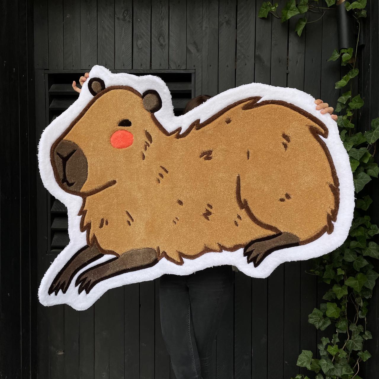 Ковер ручной работы Капибара 80х52 см