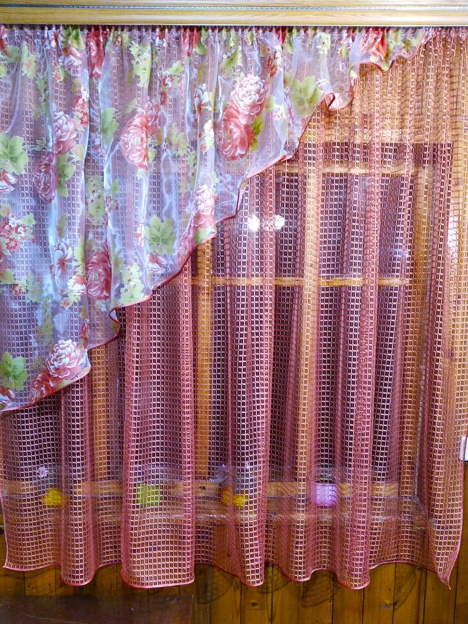 Шторы Фаина левая Терракотовый/Пион (1190838378) Шторы Фаина левая Терракотовый/Пион (1190838378)