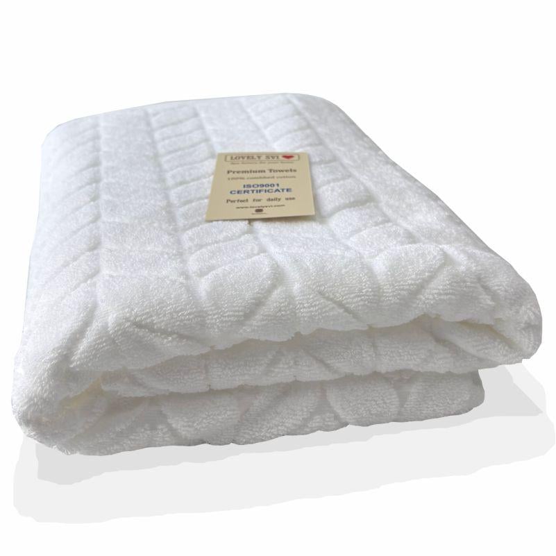 Рушник банний Lovely Svi Milano бавовна жаккард 70х140 см Білий (681124) - фото 1 Рушник банний Lovely Svi Milano бавовна жаккард 70х140 см Білий (681124) - фото 1