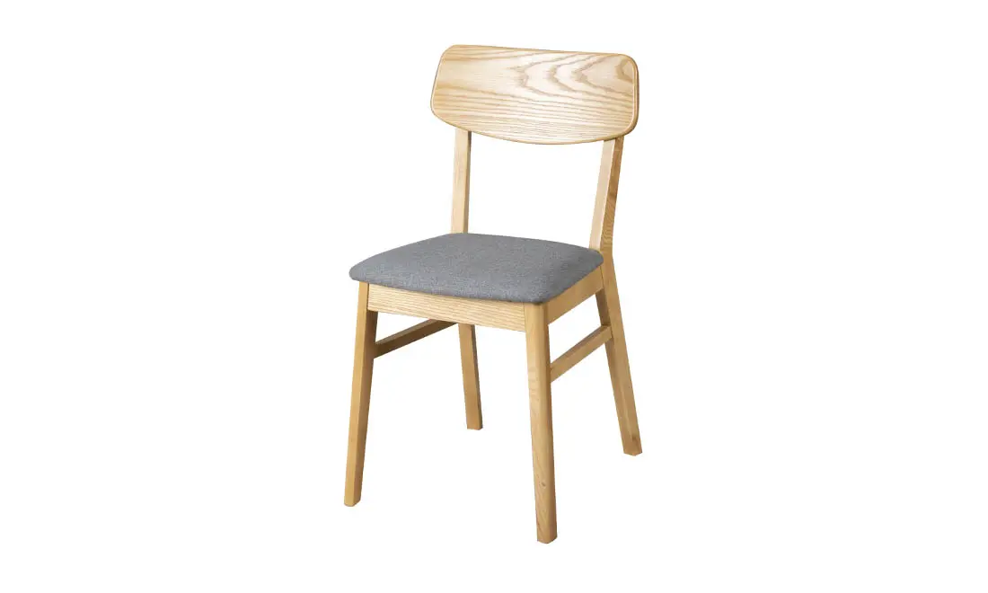 Стілець Зен дуб масив дерева тканина 510x410x880 мм Сірий (698488)