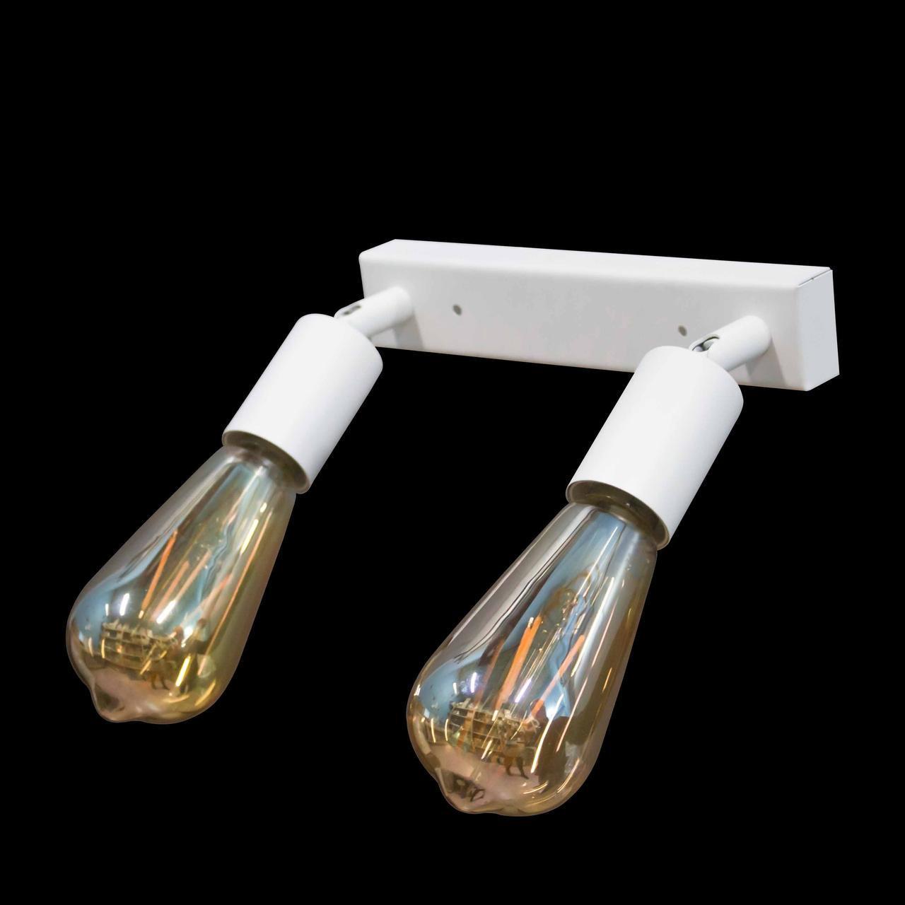 Светильник спот MSK ELECTRIC Asket с поворотным механизмом под две лампы Е27 Белый (NL 1222-2 W) - фото 4 Светильник спот MSK ELECTRIC Asket с поворотным механизмом под две лампы Е27 Белый (NL 1222-2 W) - фото 4