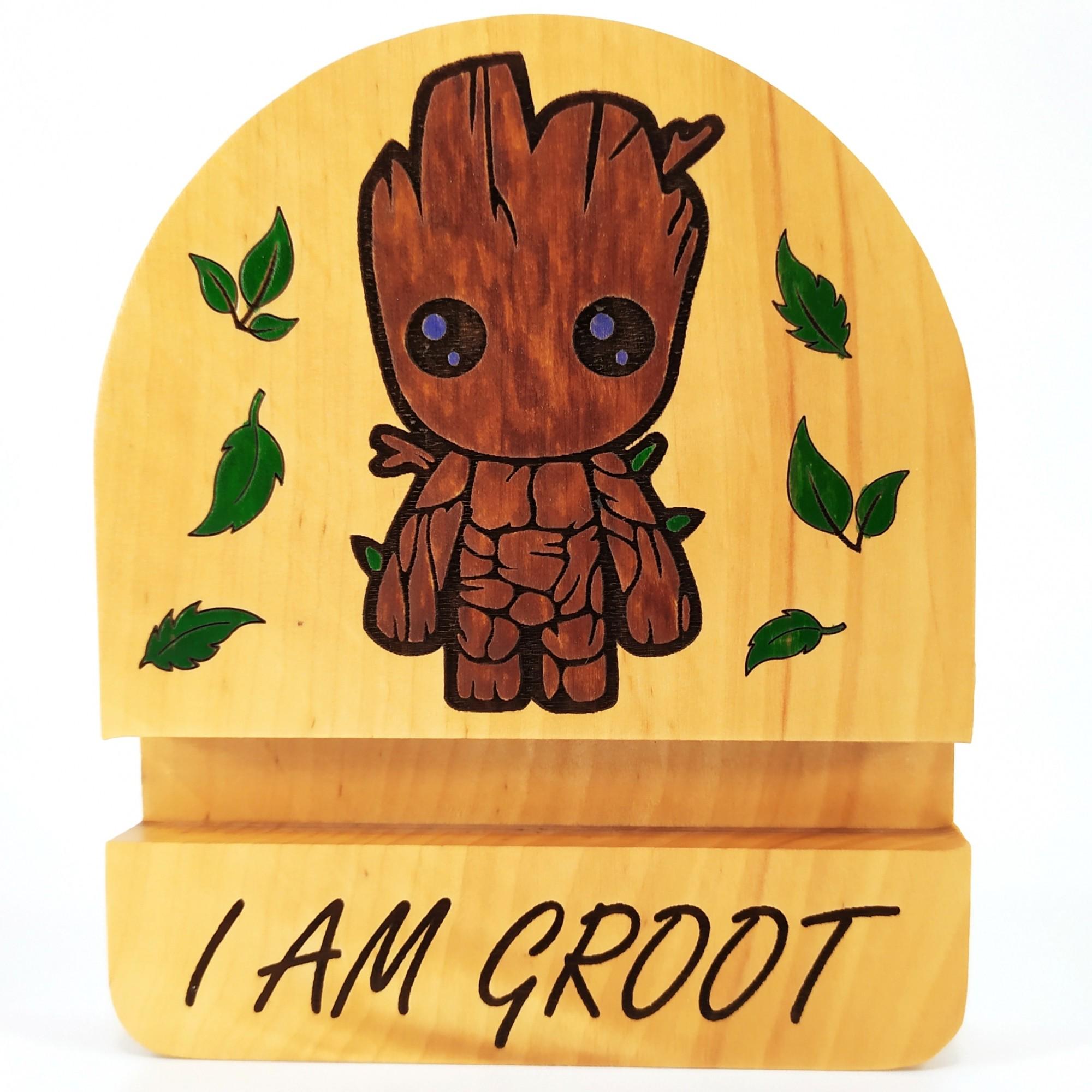 Подставка для телефона Майстерня містера Томаса I AM GROOT 12х10 см Коричневый - фото 3 Подставка для телефона Майстерня містера Томаса I AM GROOT 12х10 см Коричневый - фото 3