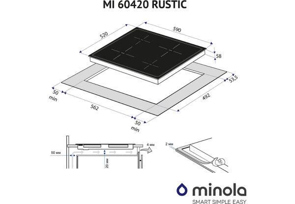 Варочная поверхность электрическая MINOLA 60420 GBL RUSTIC MI (1010047) - фото 5