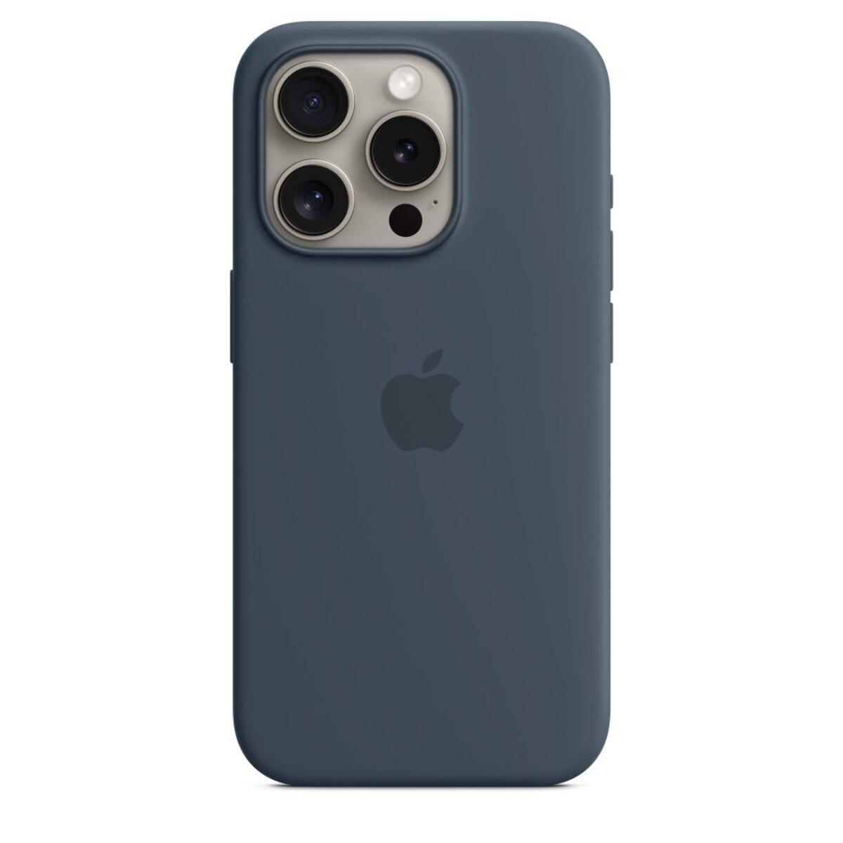 Противоударный чехол Silicone Full Case AAA MagSafe IC для Apple iPhone 15 Storm Blue