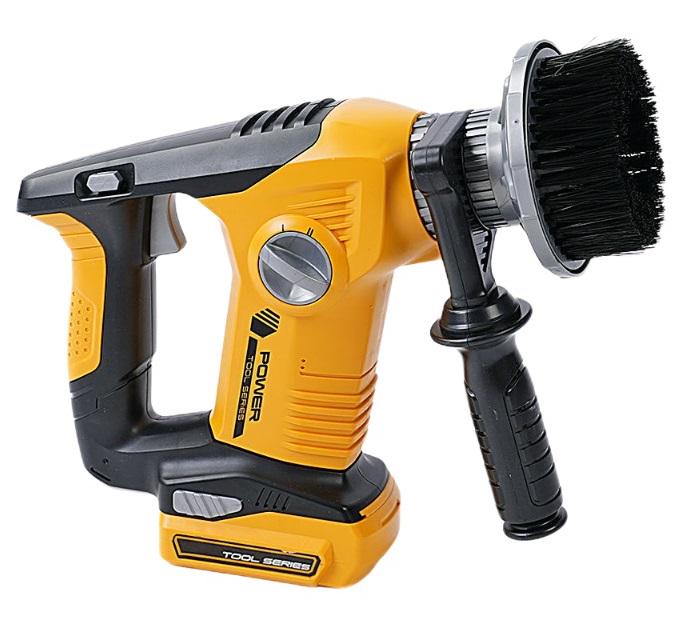 Игровой набор шлифмашина Power Tools насадка со щеткой/скребок/губка/на батарейках Yellow/Black (150890)
