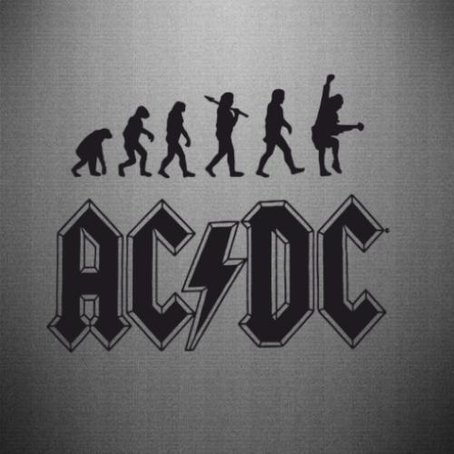 Наклейка Эволюция AC/DC 35x28,4 см (27511865)
