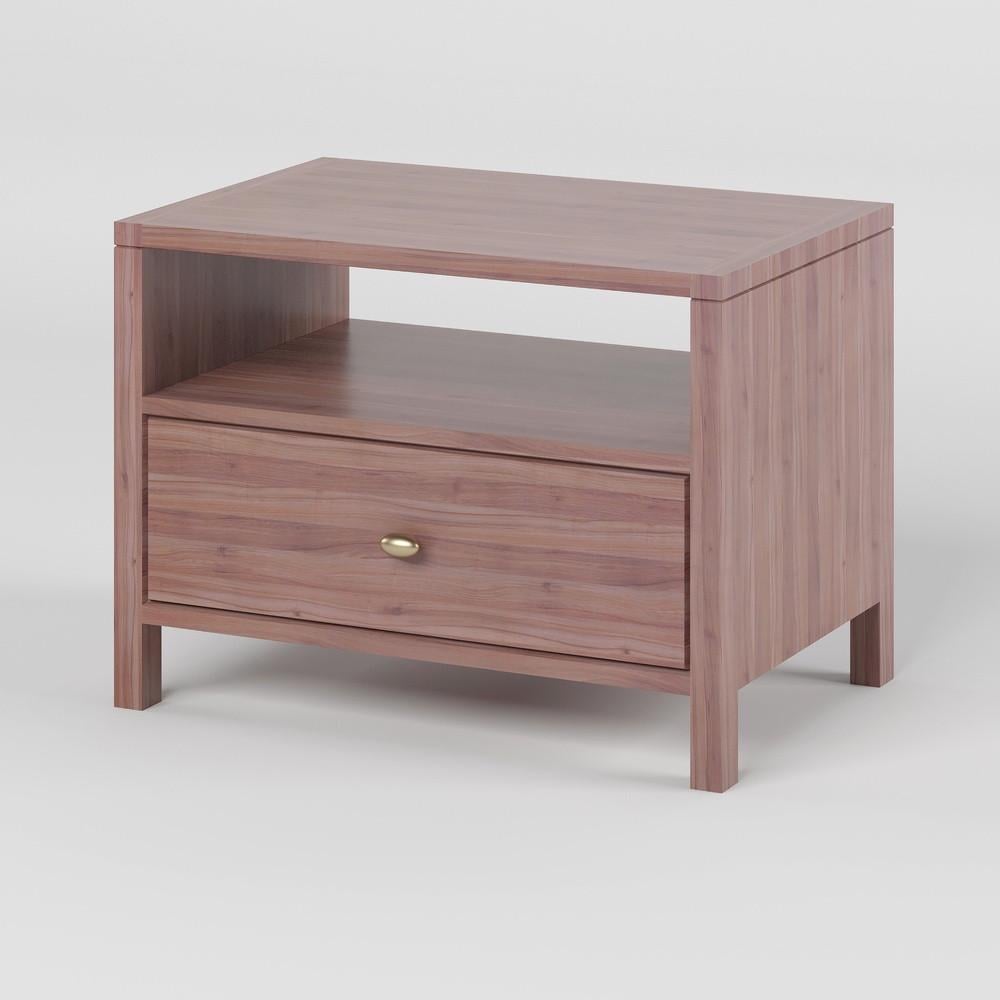 Тумба приліжкова з дерева MebiGrand Детройт 60х44х40 см Горіх лісовий (MBG-21390)