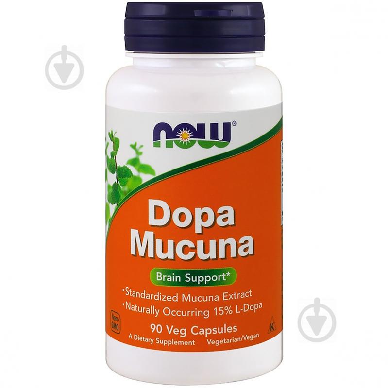 Мукуна Жгучая, Dopa Mucuna, Now Foods, 90 капсул Мукуна Жгучая, Dopa Mucuna, Now Foods, 90 капсул
