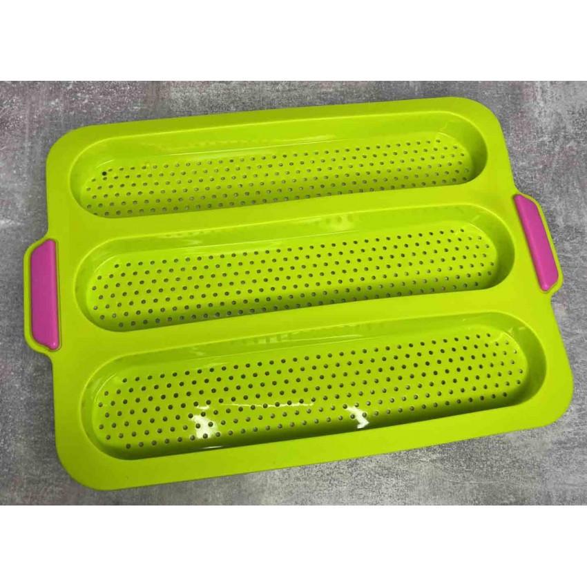 Форма силиконовая для выпечки хлеба и багетов A-PLUS 1907 34,7х24,4х2,8 см (1661632989) Форма силиконовая для выпечки хлеба и багетов A-PLUS 1907 34,7х24,4х2,8 см (1661632989)