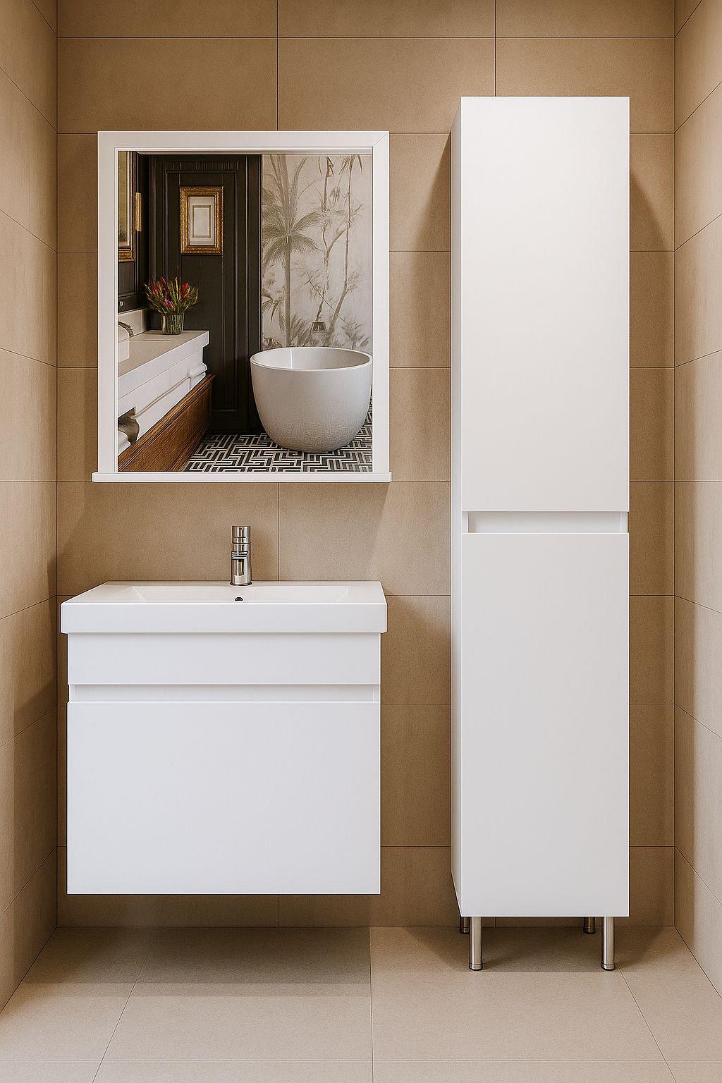 Тумба подвесная MEBLIBUD ERICA 50 с ящиком с умывальником Cers 50 см Белый (44361/3) - фото 5 Тумба подвесная MEBLIBUD ERICA 50 с ящиком с умывальником Cers 50 см Белый (44361/3) - фото 5