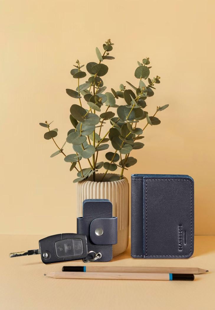 Набор кожаных аксессуаров AUTO 1.0 Темно-синий (A-028046)