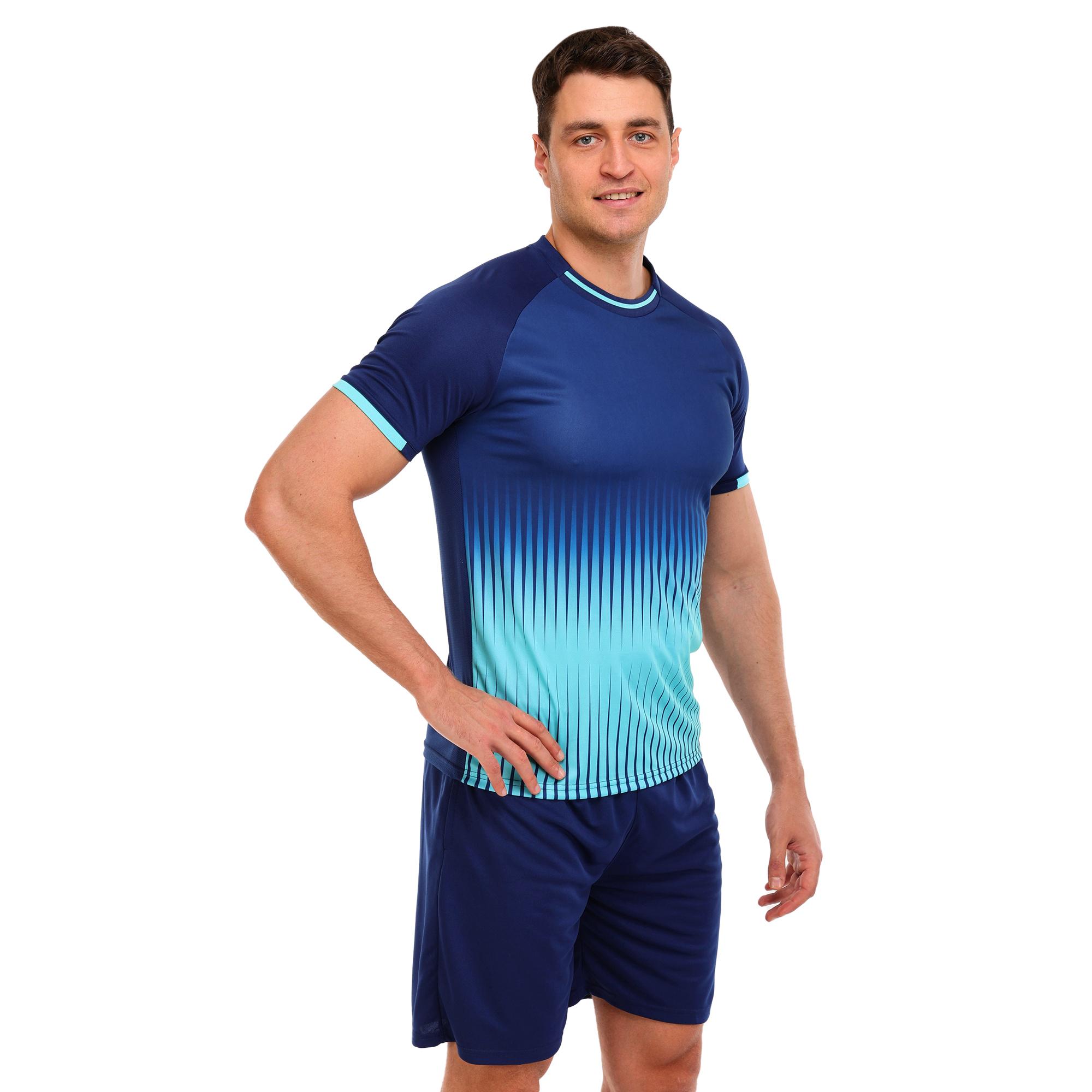 Форма футбольная комплект футболка и шорты Lingo D8861 2XS Темно-синий/Голубой (D8861_Темно-синий-голубой_2XS)