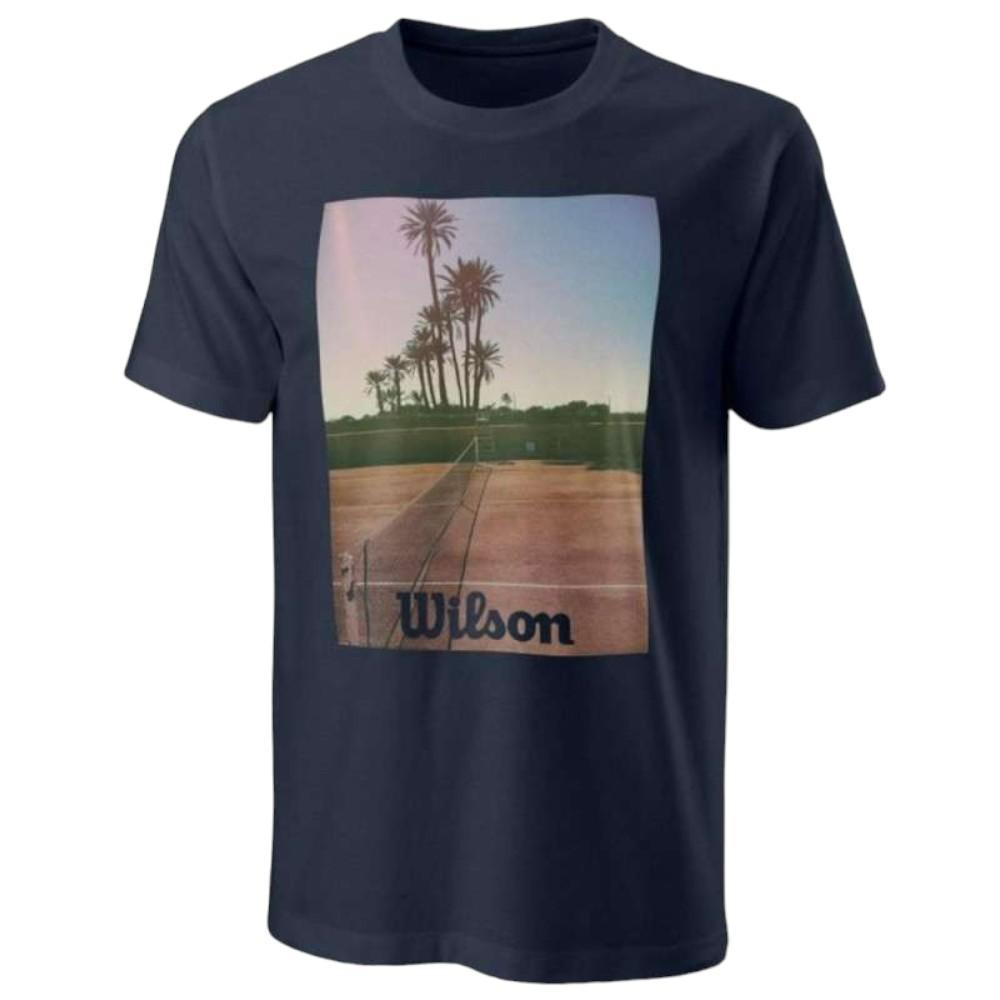 Футболка мужская Wilson M SCENIC TECH TEE Outer S S Синий (WRA790202 S)