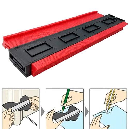 Шаблон для вимірювання обрисів для укладання ламінату 25 см Red (313436) - фото 2 Шаблон для вимірювання обрисів для укладання ламінату 25 см Red (313436) - фото 2