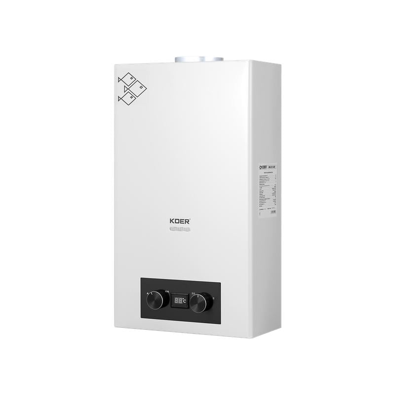 Газовая колонка KOER KWH.G0110 WHITE дымоходная 10 л/мин Белый (KR5553)
