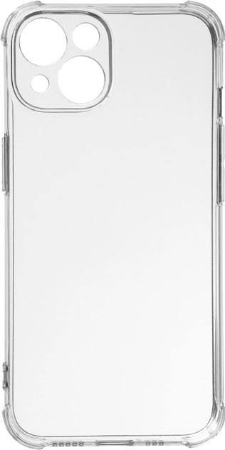 Силиконовый противоударный чехол панель + стекло 9Н на Iphone 14 с защитой камеры прозрачный Без бренда (5455441442)